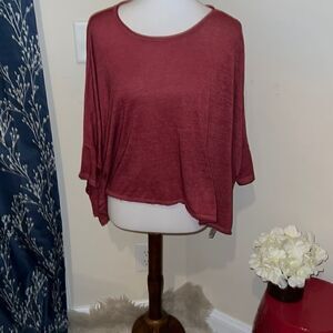 Free People FP Movement Burn Baby Burn Cotton Blend 3/4 Sleeve Soft Tee sz XS